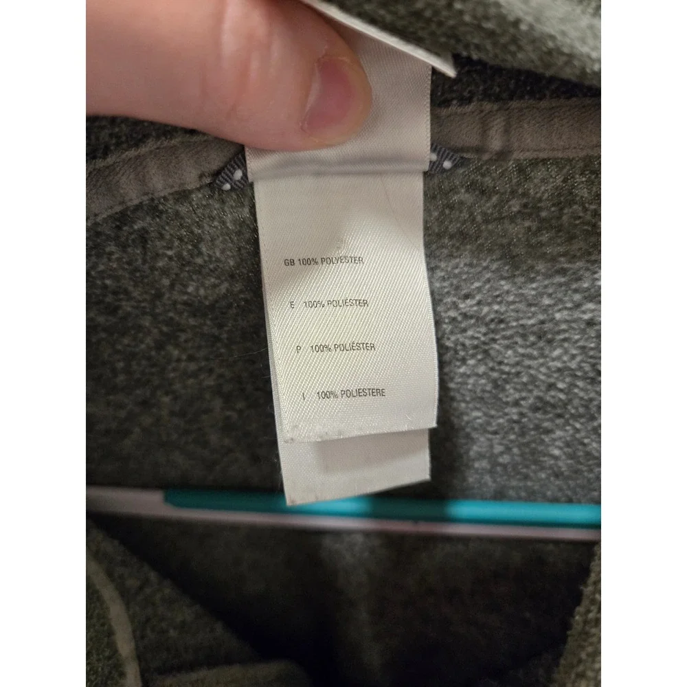 The North Face Mens XL Grey Quarter Zip Fleece Pullover Sweater